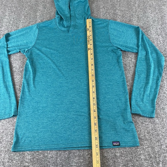 Patagonia Women's XS Teal Hooded Long Sleeve Performance Top Lightweight - Picture 6 of 10